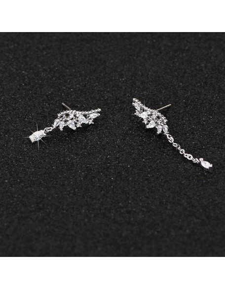 sterling silver winged teardrop earring