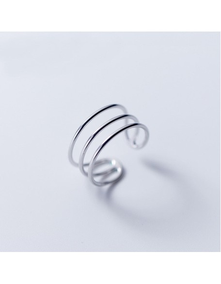 sterling silver three layer ring