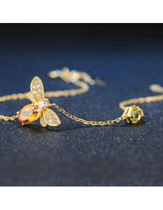 citrine bee bracelet