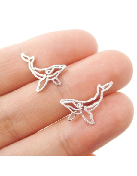 whale cutout earrings