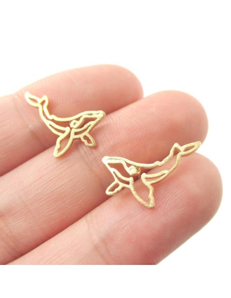 whale cutout earrings