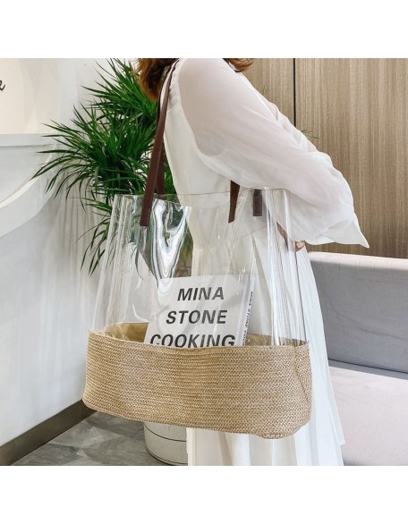 jelly straw tote bag