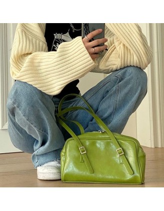 retro green handbag