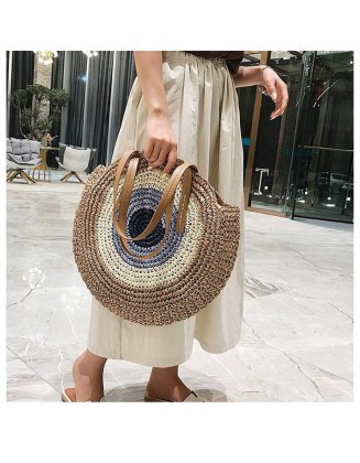 ocean eyes woven straw bag