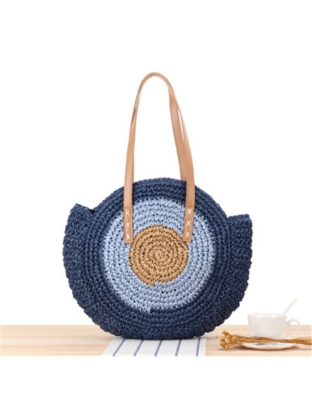 ocean eyes woven straw bag