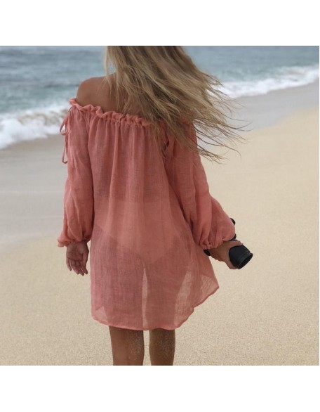 off the shoulder bikini cover up