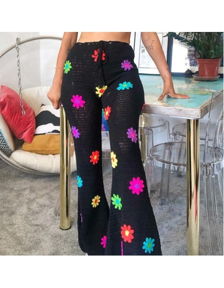 flower power crochet pants