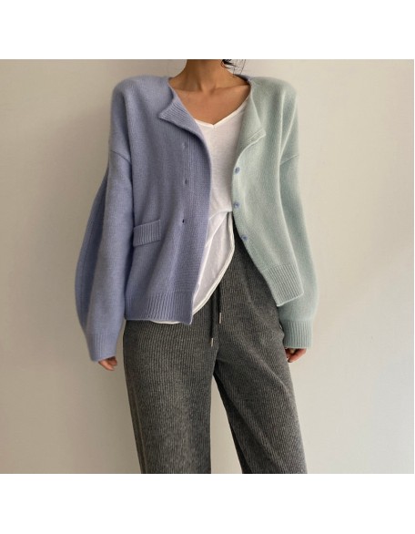 two-tone cardigan