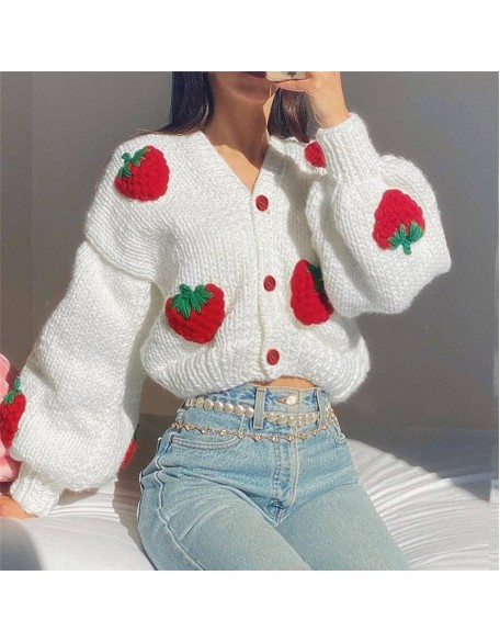 strawberry sugar knitted cardigan