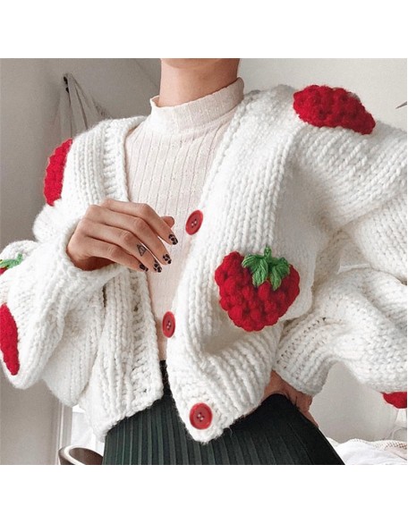 strawberry sugar knitted cardigan