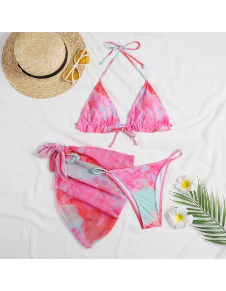 dyed and tied bikini set